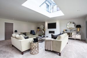 Roof lantern in living room