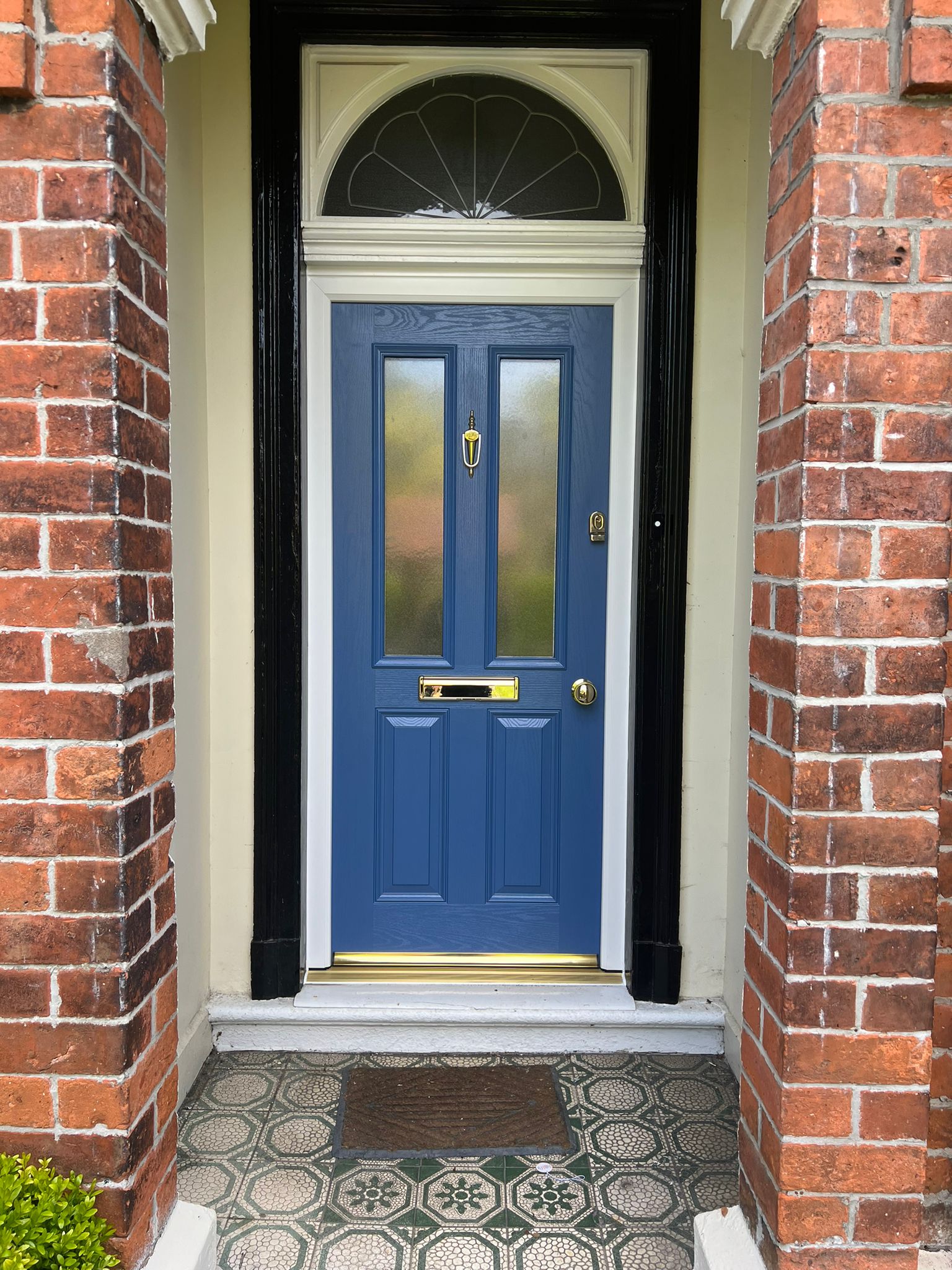 Blue composite front door