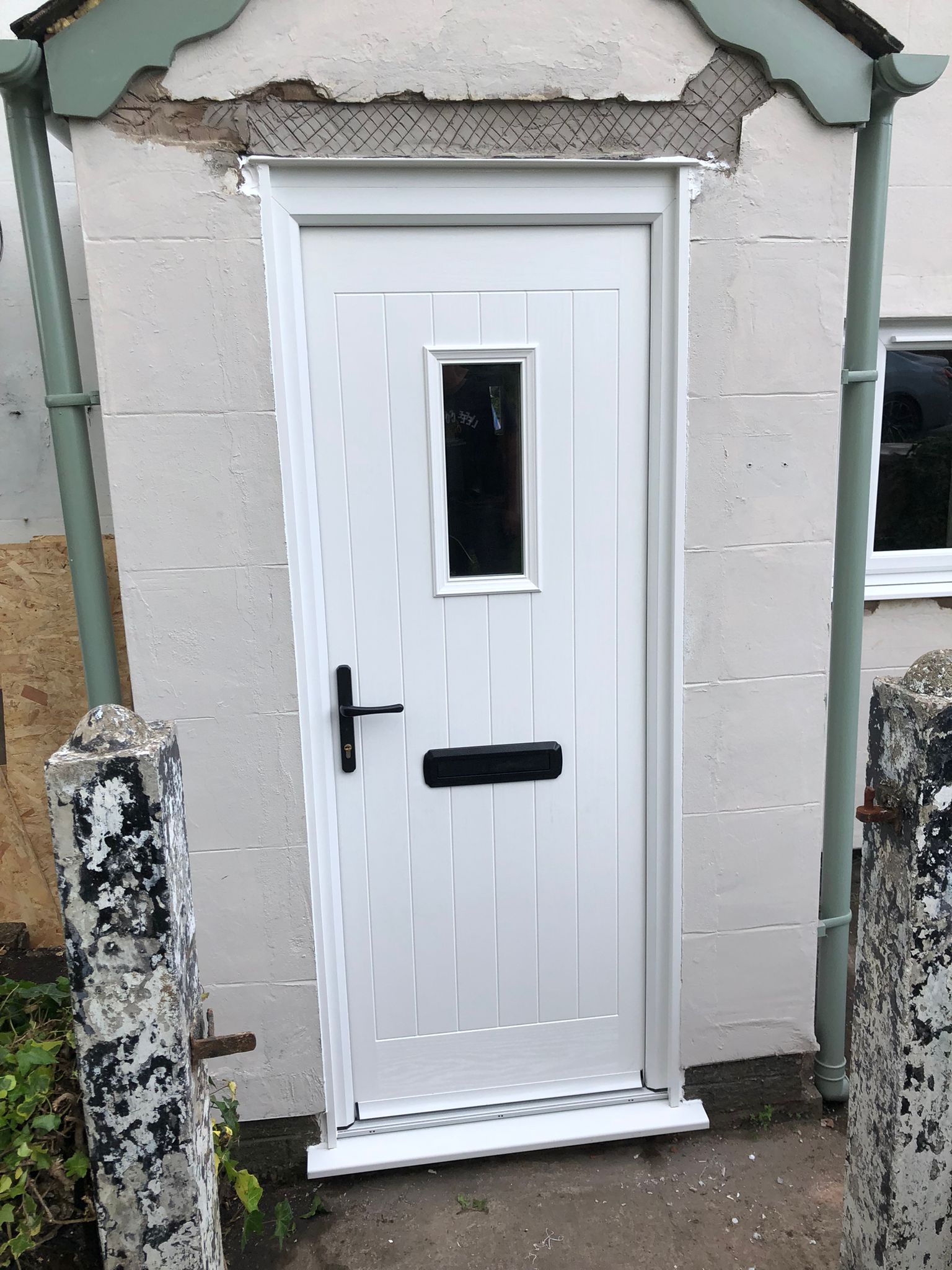 White composite door for cottage